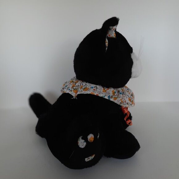 Vintage Black Cat Autumn Plushie - Picture 2 of 4
